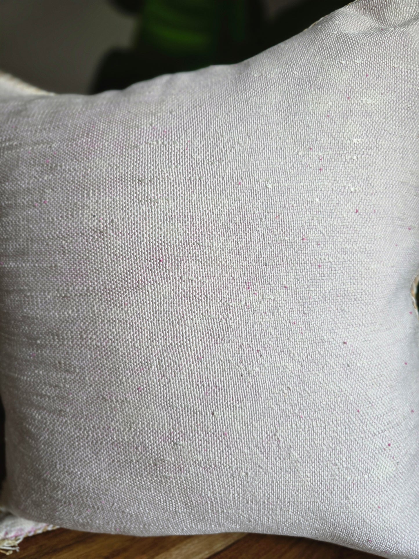 White Cactus silk pillow cover