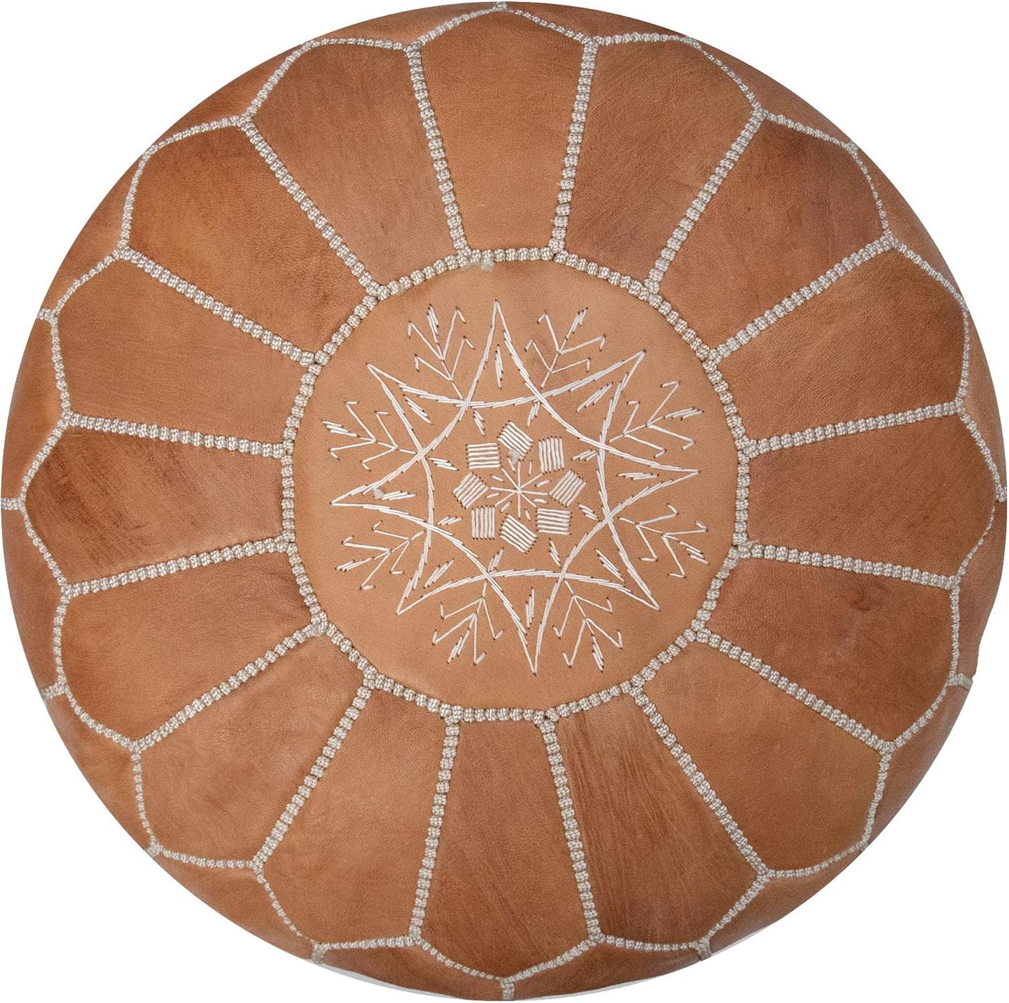 Natural Moroccan leather Poufs