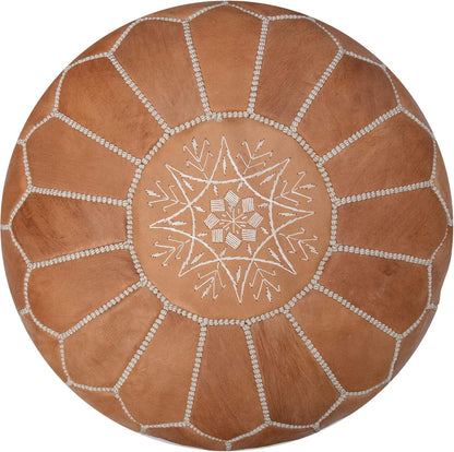 Natural Moroccan leather Poufs