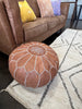 Natural Moroccan leather Poufs