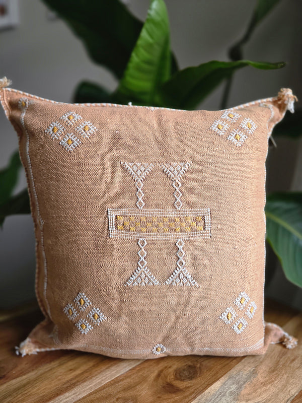 Terracota Cactus silk pillow cover