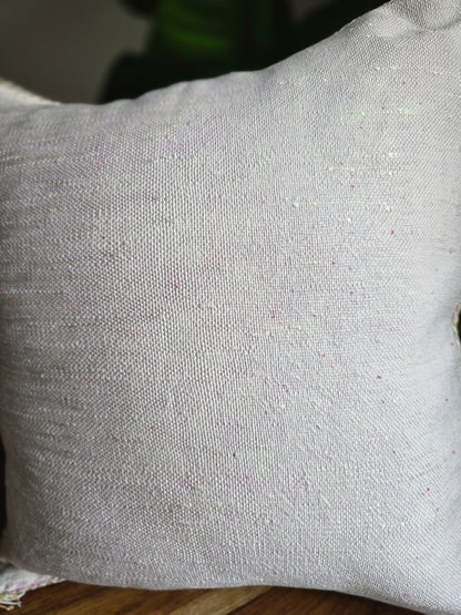 White Cactus silk pillow cover
