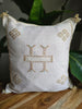 White Cactus silk pillow cover